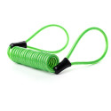 Wire Rope Spring Retractable Colorful Rubber Coating Portable Safety Elastic Motorcycle Helmet Anti-theft Rope 1.2Meter green