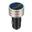 3.1A Dual USB Type-C Car Charger Fast Charging with LED Display Universal Mobile Phone Tablet Gold