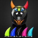 Universal Motorcycle Accessories Helmet Suction Cup Horn Plastic Rubber Decoration black