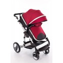 Baby carriage Louke kinder, red (with shock absorber)