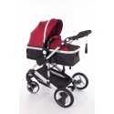 Baby carriage Louke kinder, red (with shock absorber)