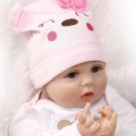 AK896 Handmade Lifelike Reborn Baby Girl Doll Silicone Vinyl Newborn Dolls+ Clothes