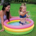 Children Rainbow Pool Three Rings Baby Inflatable Bathtub