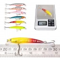 Proberos DWMI011 59-piece Set ABS Plastic Classic Minnow Fishing Lures Hard Bait