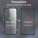 Magnetic Metal Tempered Glass Flip Case for Xiaomi Redmi Note 8 Pro