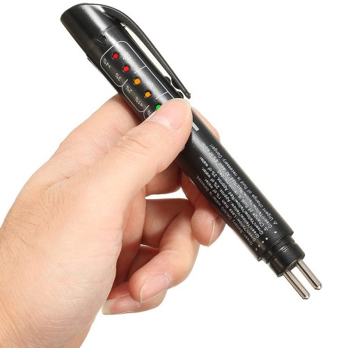 Universal Precision Brake Fluid Tester Vehicular Diagnostic Tool with 5 LED Signal Tip Lights