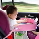 AutoYouth Waterproof Table Car Seat Tray Storage Kids Toys Children Dining Drink Desk with Phone Holder