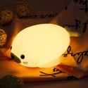 Portable USB Charging Energy Saving Seal Shape Touch Control Colorful LED Night Light