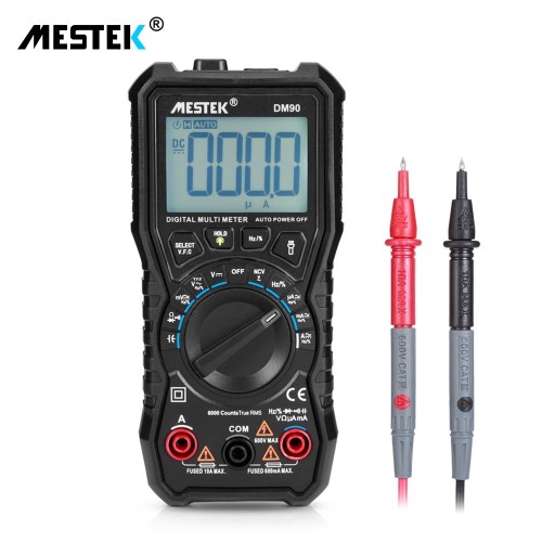 MESTEK DM90 Handheld LCD Digital Multimeter True RMS with 6000 Counts