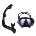 WHALE Professional Diving Water Sports Training Silicone Mask Snorkel Glasses Set