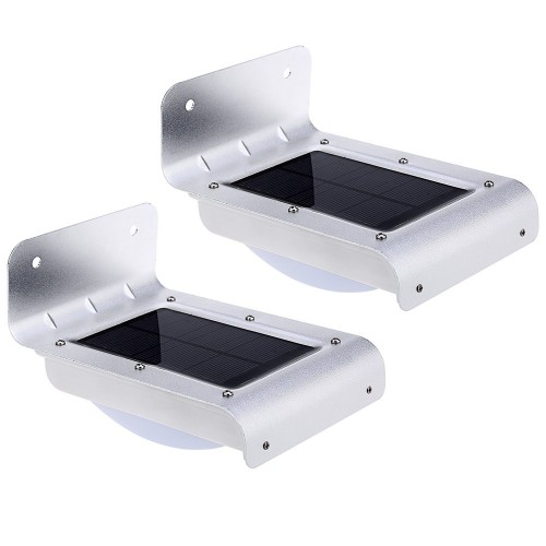 2PCS 16 LEDs Outdoor Solar Motion Light Infrared Sensor Wall Lamp