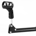 NB - 35 Extendable Recording Microphone Suspension Boom Scissor Arm Stand Holder with Microphone Clip Table Mounting Clamp