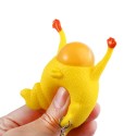 Novelty Push-egg Chicken Key Ring Interesting Air Vent Decompression Toy