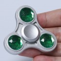 Zinc Alloy Fidget Toy Finger Spinner with Faux Crystal