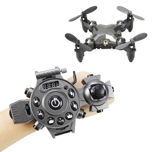 Watch Control RC Drone Mini Foldable Quadcopter Altitude Hold G-sensor Control Headless Mode One Key Return High / Medium / Low