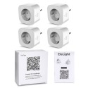 4PCS Elelight PE1004T Smart Sockets Remote Control Outlet with Timing Function