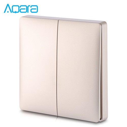 Aqara Wall Intelligent Linkage Light Control Switch Panel Single Fire Double Key Version ( Xiaomi Ecosystem Product )