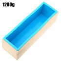 Silicone Soap Loaf Mold Wooden Box DIY Making Tools 1200g