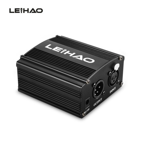 LEIHAO 48V Phantom Power Supply for Condenser Microphone