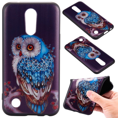 3D Embossed Color Pattern TPU Soft Back Case for LG K10 2017 (Europe and America Edition)