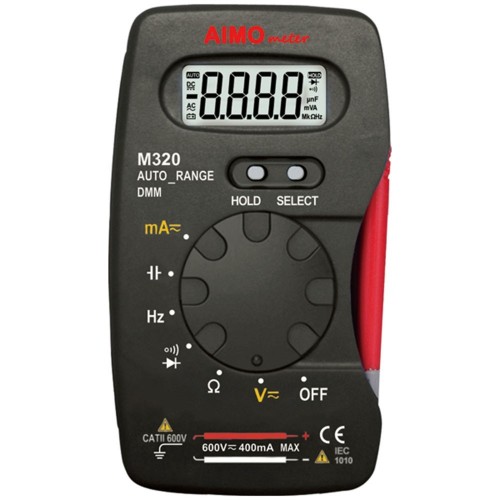 AIMOMETER M320 Digital Multimeter DMM Auto Range 4000 Counts Ammeter Voltmeter Ohmmeter with Capacitance Frequency Test