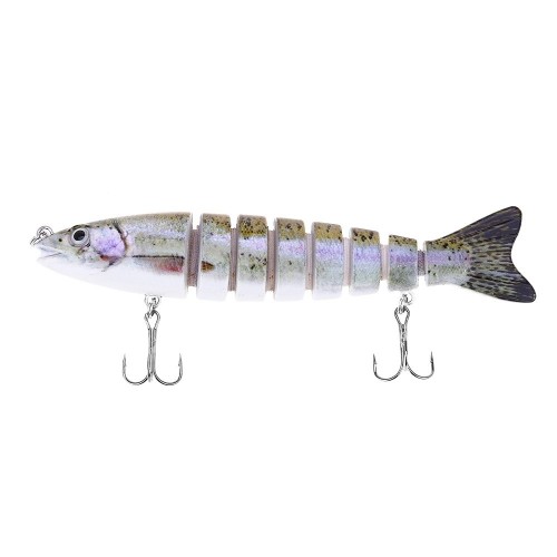 HS - 006 Minnow 8 Sections Artificial Fishing Bait Bionic Lure with Hook