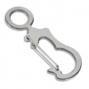 AOTDDOR Portable Stainless Steel Carabiner Keychain with Ring