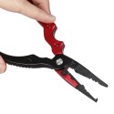 Aluminum Alloy Fishing Pliers Split Ring Cutter with Sheath and Retractable Tether Combo