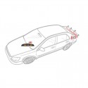 Car Backing Radar System LED Display Distance Detection 3-color Alert and Sound Warning