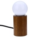 E27 Modern Minimalist Peach Wood Lamp Square Desk Lamp with LED Bulb