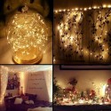 2M 20-LED Silver Wire Strip Light Battery Operated Fairy Lights Garlands Christmas Holiday Wedding Party 1PC