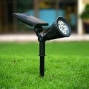 Solar Spotlight Lawn Flood Light Outdoor Waterproof Garden 4 LED Wall Lamp