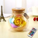 Color Change Eternal Rose Soap Flower Luminous Bottle Decorative Light