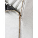 Zipper Embellished Long Sleeve Asymmetrical T-shirt