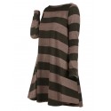 Striped Long Sleeve Longline Knitwear