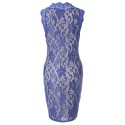 Slimming Solid Color Embroidered Sleeveless Women's Dress