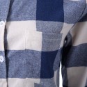 Casual Shirt Collar Long Sleeve Pocket Design Plaid Single-Breasted Women's Shirt