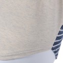 Trendy Style Round Collar Print Spliced Long Sleeve Women's T-Shirt