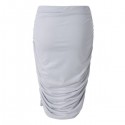 Stylish Solid Color Wraparound Skirt For Women