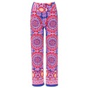 Ethnic Style Mid-Waisted Geometric Pattern Loose-Fitting Exumas Pants For Women