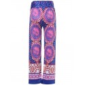 Ethnic Style Mid-Waisted Geometric Pattern Loose-Fitting Exumas Pants For Women