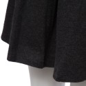 Elegant Round Collar Long Sleeve Lace Spliced Color Block A-Line Women's Dress