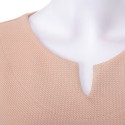 Stylish Round Collar Long Sleeve Lace Spliced Slimming Women's Dress