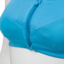 Active U-Neck Pure Color Zippered Racerback Crop Top for Women