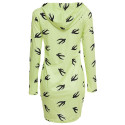 Casual Hooded Long Sleeve Animal Print Zippered Dress for Women