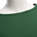 Simple Round Collar Long SLeeve Zipper Design Skinny Midi Dress for Women