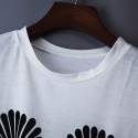 Brief Round Collar Sleeveless Print Patchwork Design T-shirt for Women