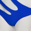 Sexy One Shoulder Pure Color Cut Out Bandage Monokini for Women