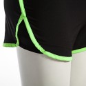 Active Yoga Fitness Liner Drawstring Elastic Waist Color Block Patchwork Hot Pants for Women