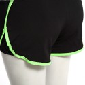 Active Yoga Fitness Liner Drawstring Elastic Waist Color Block Patchwork Hot Pants for Women